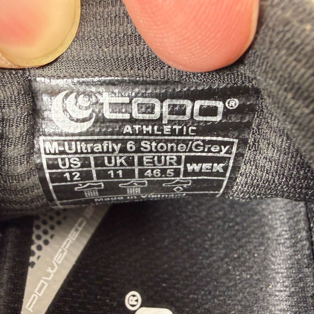Topo Athletic Ultrafly 6 Mens Size 12 Stone Grey Stability Road Running Shoes - Picture 3 of 15